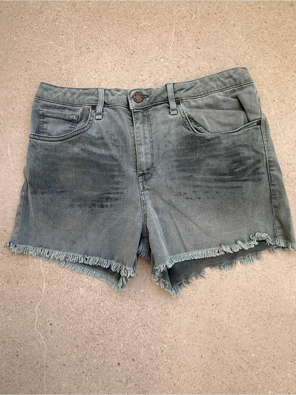 William Rast Women's Frayed Hem Denim Shorts - Gray size 31